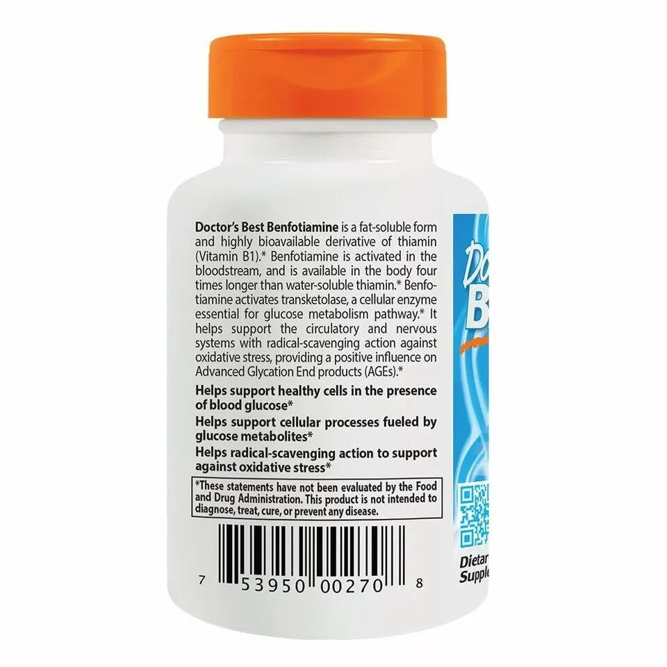 Doctor's Best Benfotiamine 300Mg - Image 3