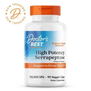 High Potency Serrapeptase 90 Veggie Caps